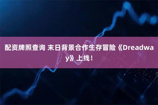 配资牌照查询 末日背景合作生存冒险《Dreadway》上线！